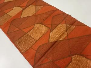 抽象模様織出し名古屋帯